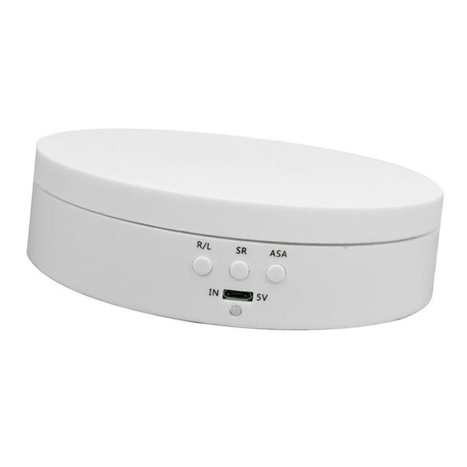 360 Degree Electric Rotating Display Stand Mirrored Display White