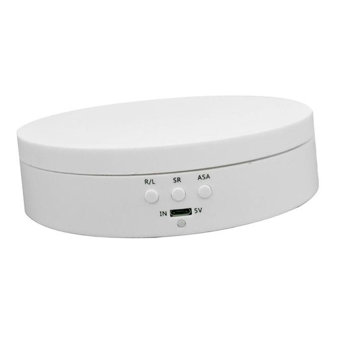 360 Degree Electric Rotating Display Stand Mirrored Display White