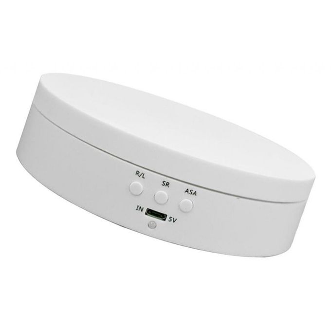 360 Degree Electric Rotating Display Stand Mirrored Display White
