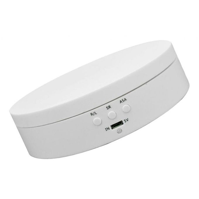 360 Degree Electric Rotating Display Stand Mirrored Display White