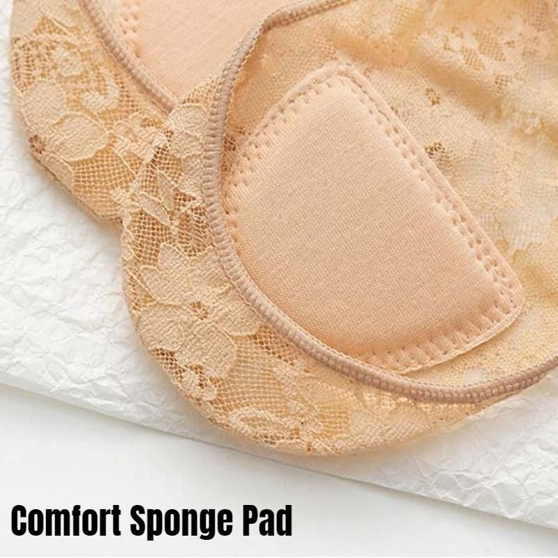3/5 Pairs Invisible Boat Socks Women Summer Silicone Non-Slip Socks for High Heels Shoes Ice Silk Thin Half-Palm Suspender New