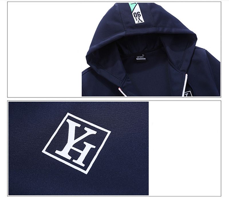 Two-piece Outdoor Zipper Hoodie Pants Men Set Sweatsuit