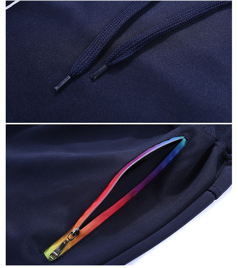 Two-piece Outdoor Zipper Hoodie Pants Men Set Sweatsuit