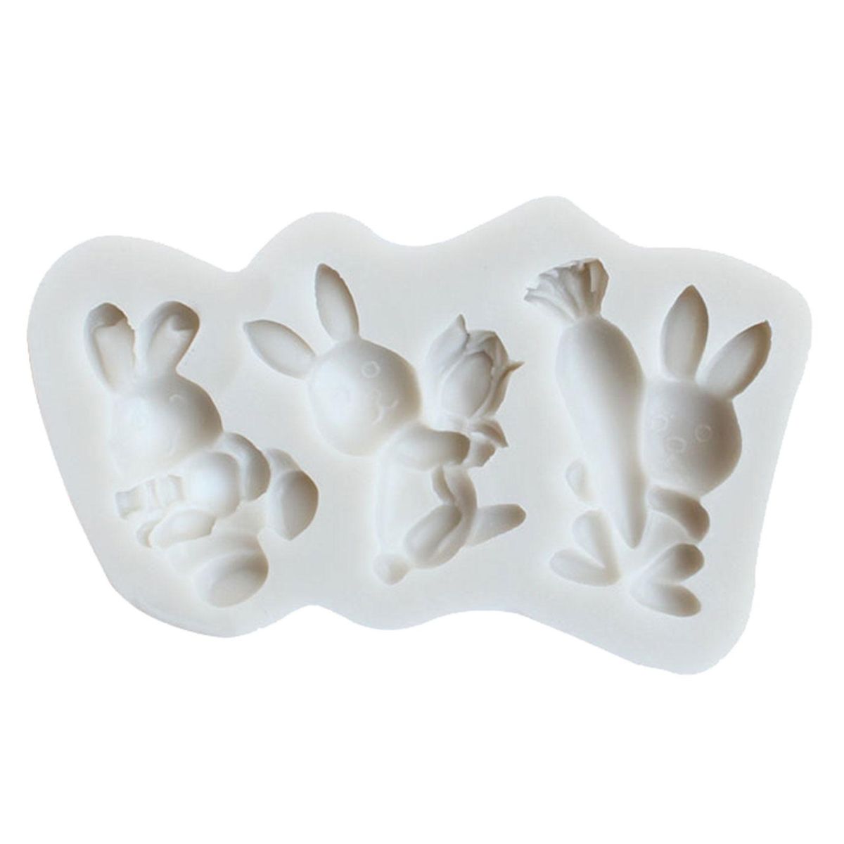 Mold 3D Easter Rabbit Bunny Mould Grey