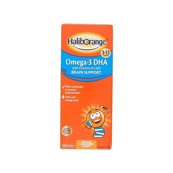 Haliborange Omega-3 DHA Syrup- BRAIN SUPPORT- 300ml