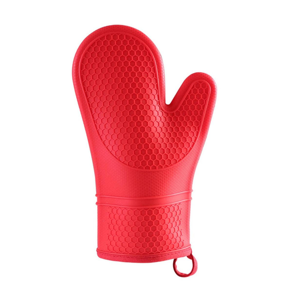 1Pc Kitchen Mittens Kitchen Microwave Anti-hot Mittens Red