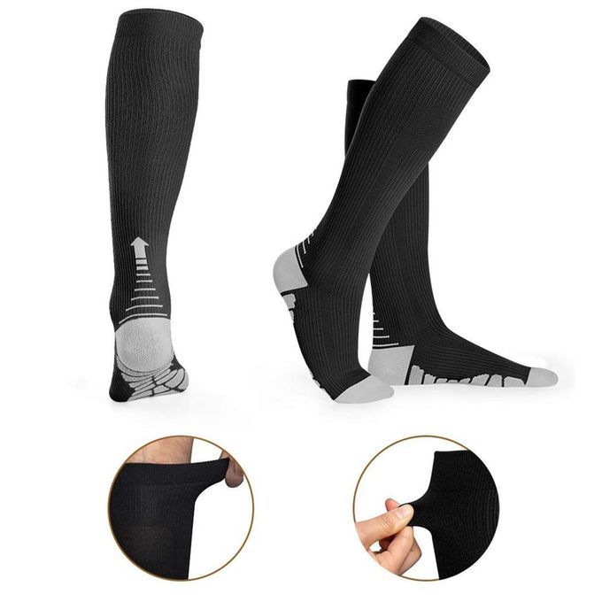 Ompression So Ks Sports Running Women Marathons Over Knee Sto Kings-bla K-L/XL