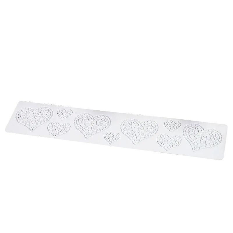 Heart Silicone Fondant Mold Sugarpaste Lace Mat Cake Decorating Tools DIY Tool Baking Accessories De Silicona