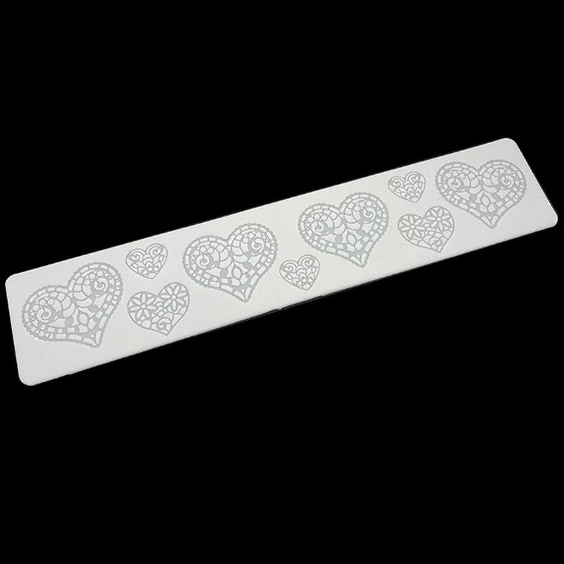Heart Silicone Fondant Mold Sugarpaste Lace Mat Cake Decorating Tools DIY Tool Baking Accessories De Silicona
