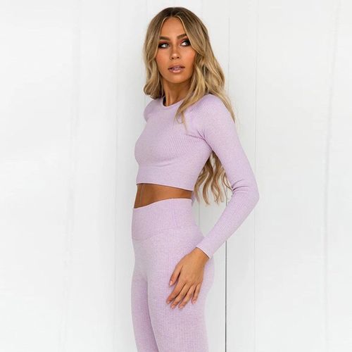 2pcs One Set Women's Yoga Set Sport Seamless Running Setwear