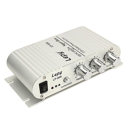 Lepy LP808 Car Motorcycle 12V CD DVD Car Audio Mini Hi-Fi Stereo Audio Power Amplifier