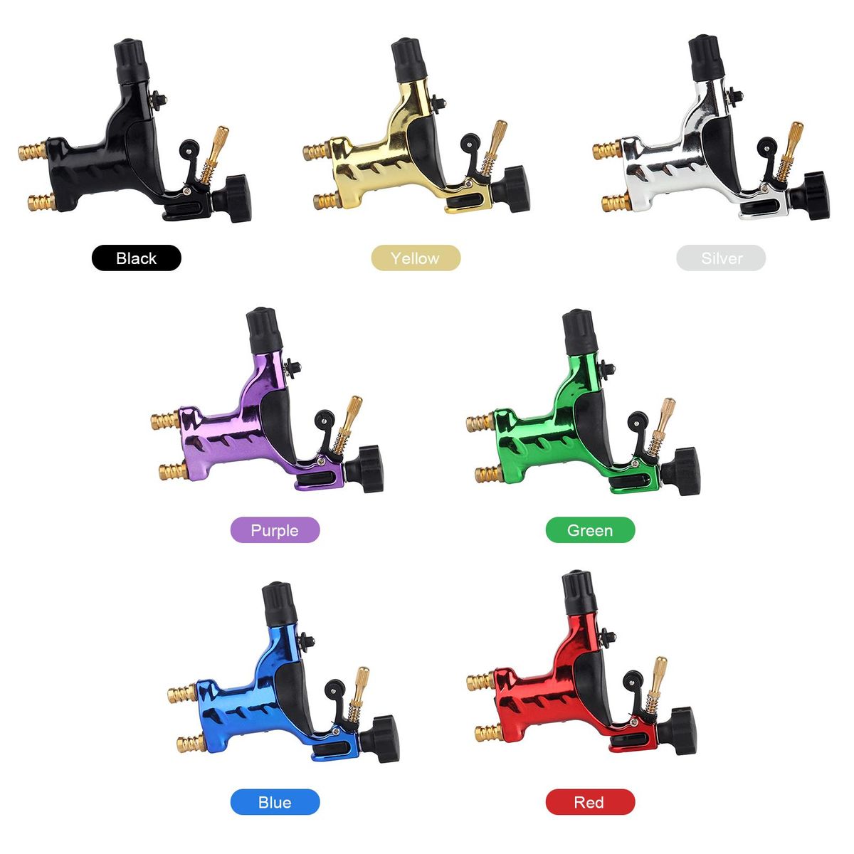 Handheld Tattoos Machine Aluminum Alloy Dragonfly Rotary Motor Portable Liner Shader Tattoos Machine with RCA Port for Body Art