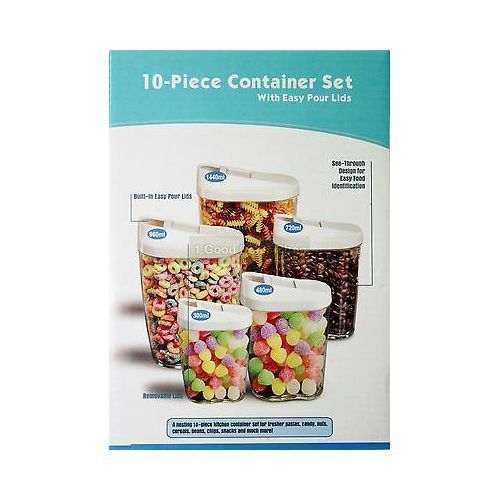 10 Pcs Container Set With Easy Pour Lids
