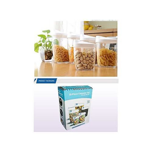10 Pcs Container Set With Easy Pour Lids