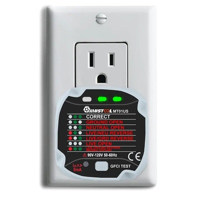 MUSTOOL MT01US Socket Tester Leakage Switch Live Wire