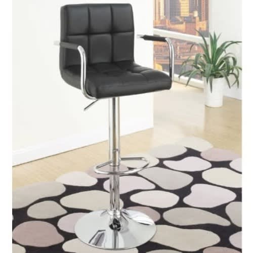 Adjustable Height Bar Stool - Black