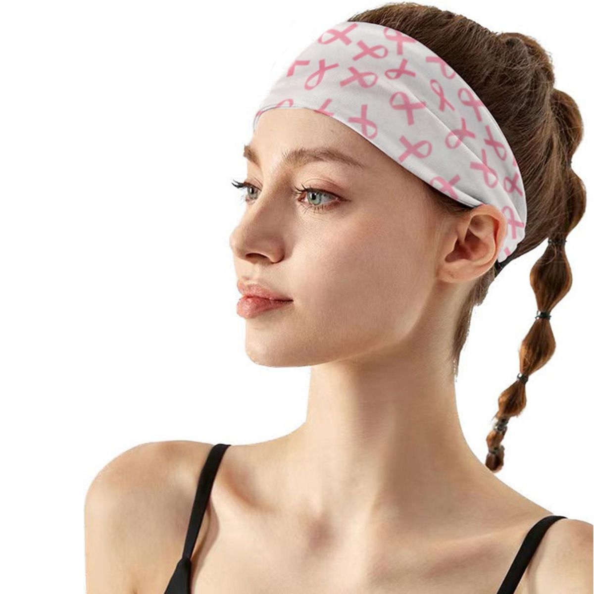 Sports Headband for Basketball Performance Womens Wide Edge Yoga White