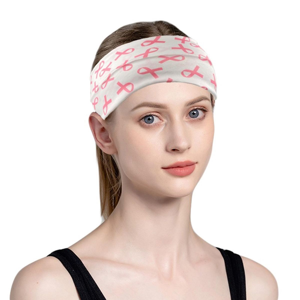 Sports Headband for Basketball Performance Womens Wide Edge Yoga White