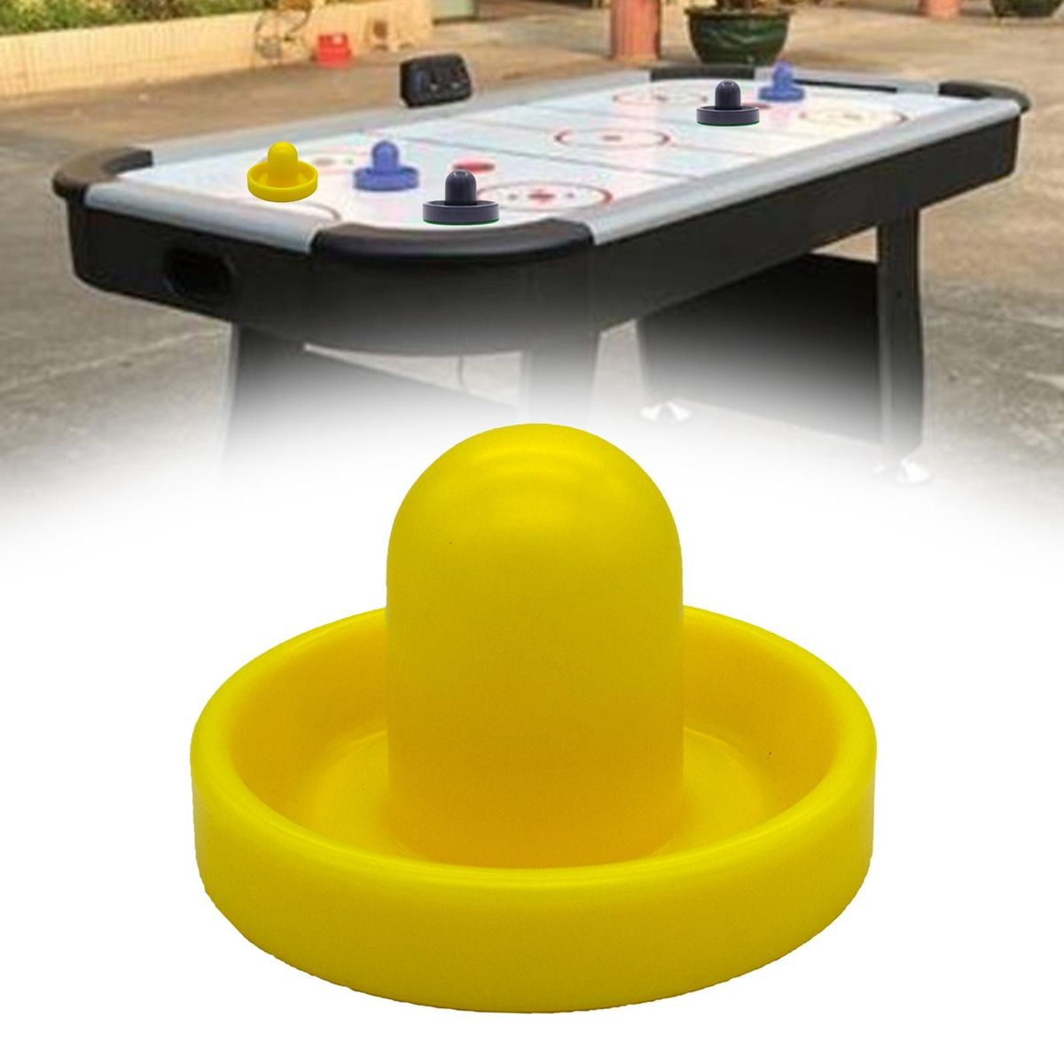 2x Air Hockey Pusher, Felt Door Handles, 96mm Oversized Paddle Slider