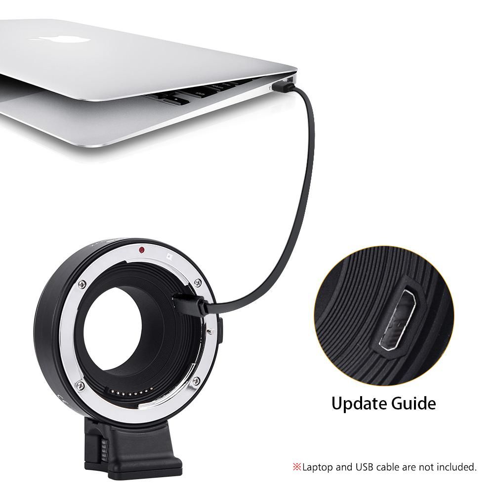 Commlite CM-EF-FX Electronic Camera Lens Mount Adapter Ring Support IS Image Stabilization EXIF Signal Transmission AF Auto Focus for Canon EF/EF-S Lens to Fujifilm FX Mirrorless Camera X-T100 X-T20 X-T3 X-H1 X-A5 X-T2 X-PRO2