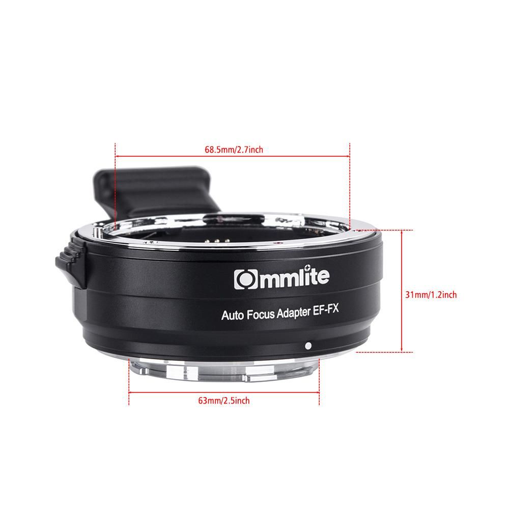 Commlite CM-EF-FX Electronic Camera Lens Mount Adapter Ring Support IS Image Stabilization EXIF Signal Transmission AF Auto Focus for Canon EF/EF-S Lens to Fujifilm FX Mirrorless Camera X-T100 X-T20 X-T3 X-H1 X-A5 X-T2 X-PRO2