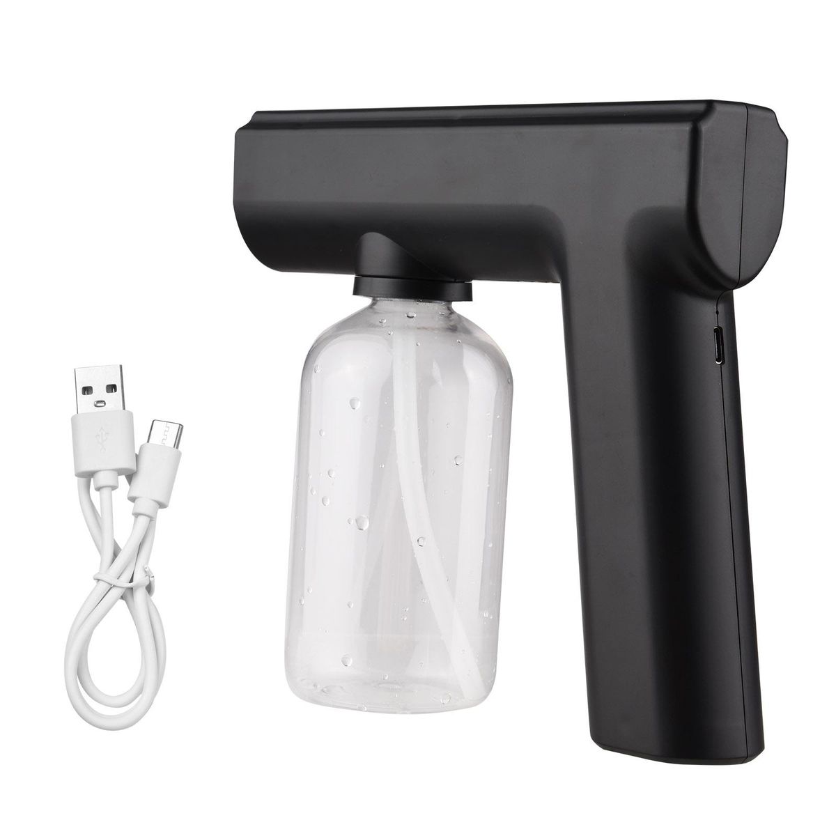Handheld Spray Gun with Blue Light Steam Gun Portable Cordless USB Rechargeable Auto Atomizer Fogger Machine Electric Sprayer for Outdoor Indoor Use