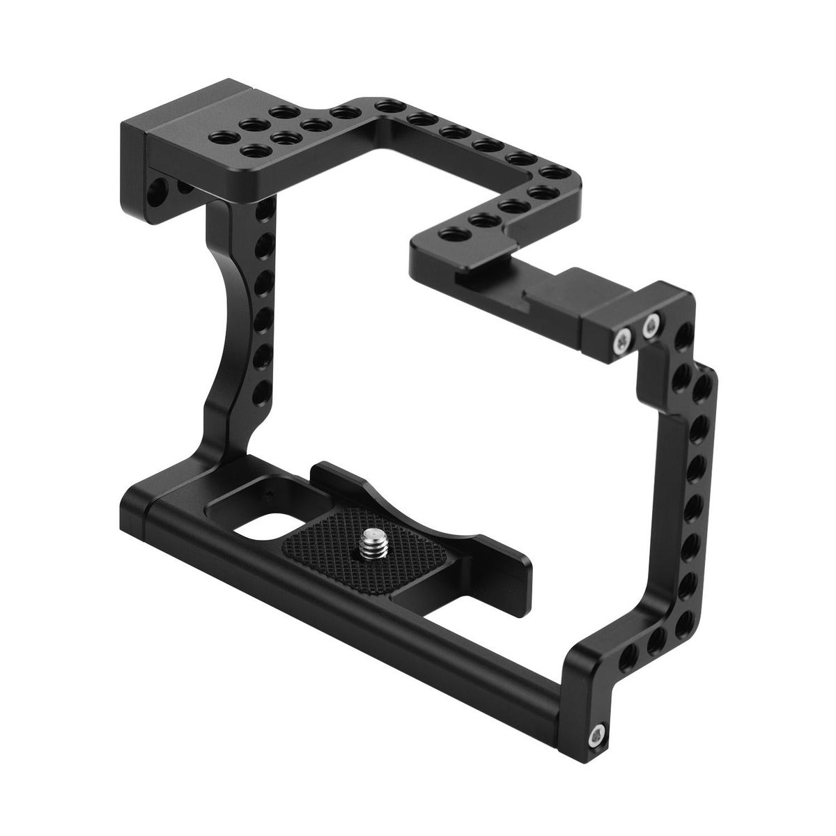 Andoer Camera Cage Rig Aluminum Alloy with Cold Shoe 1/4 Thread Compatible with Canon M50 Mirrorless Camera