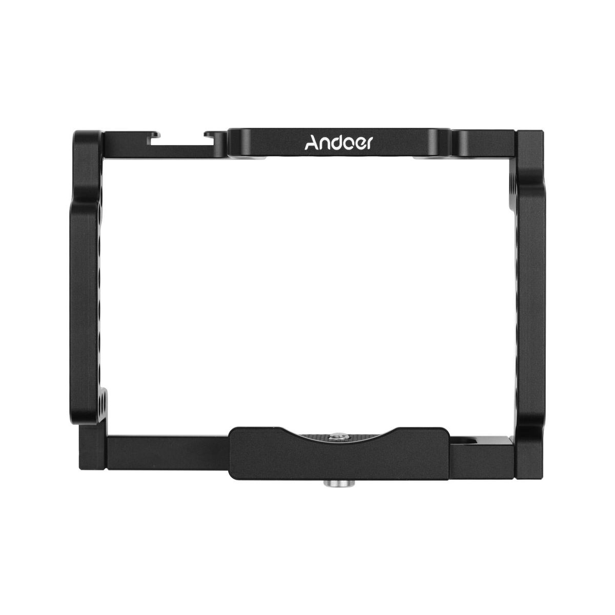 Andoer Camera Cage Rig Aluminum Alloy with Cold Shoe 1/4 Thread Compatible with Canon M50 Mirrorless Camera