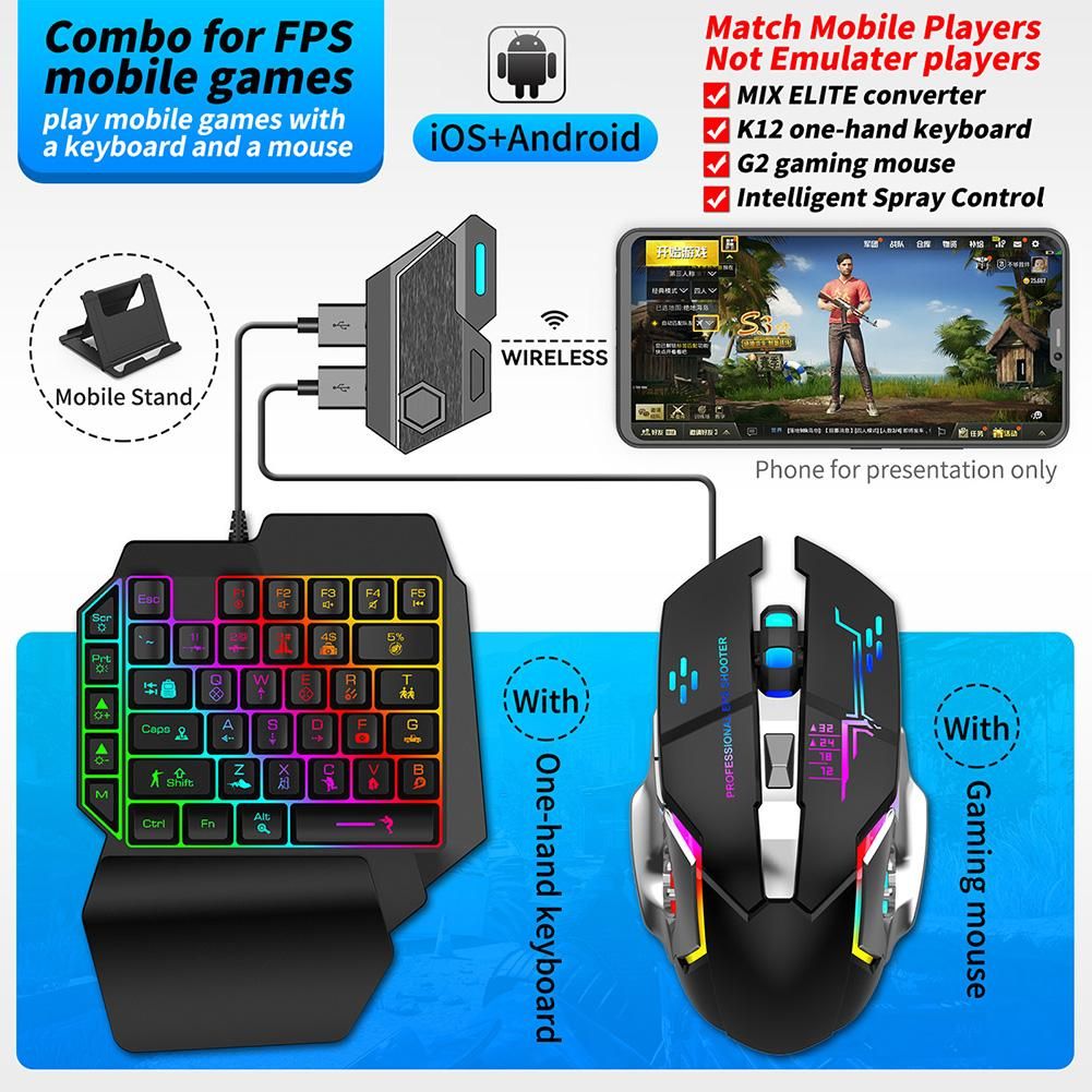 Mobile Controller Gaming Keyboard Mouse Converter Pubg