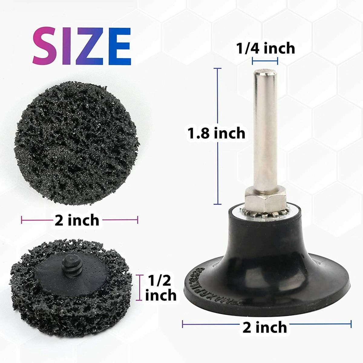 12 Pcs 2inch Strip Disc Quick   Grinding Polishing Rust Removal