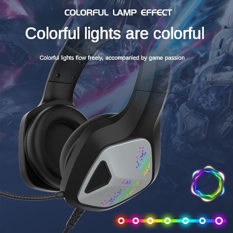 Wired Gaming Headset with Microphone and RGB, Black