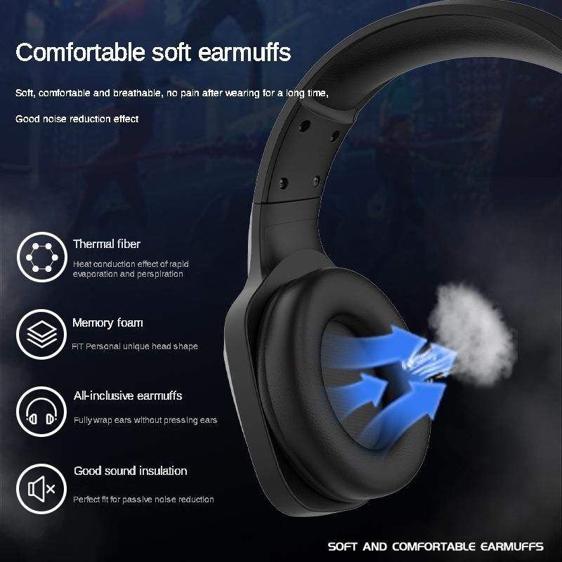 Wired Gaming Headset with Microphone and RGB, Black
