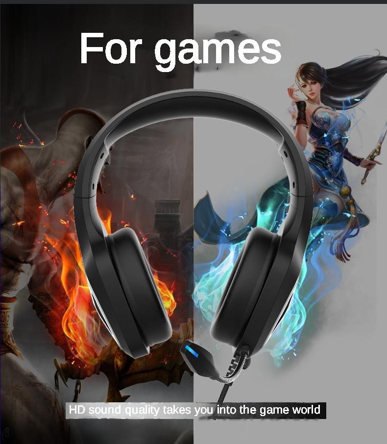Wired Gaming Headset with Microphone and RGB, Black