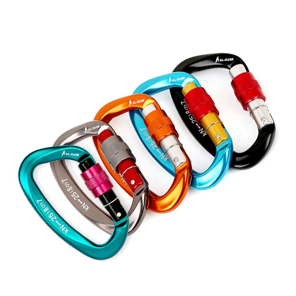 25KN Professional Climbing Carabiner Screw Locking Gate
