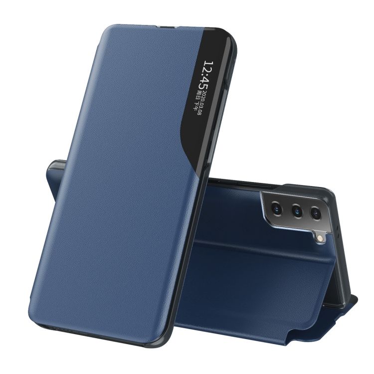 For Samsung Galaxy S21 5G Side Display Magnetic  Leather Cas