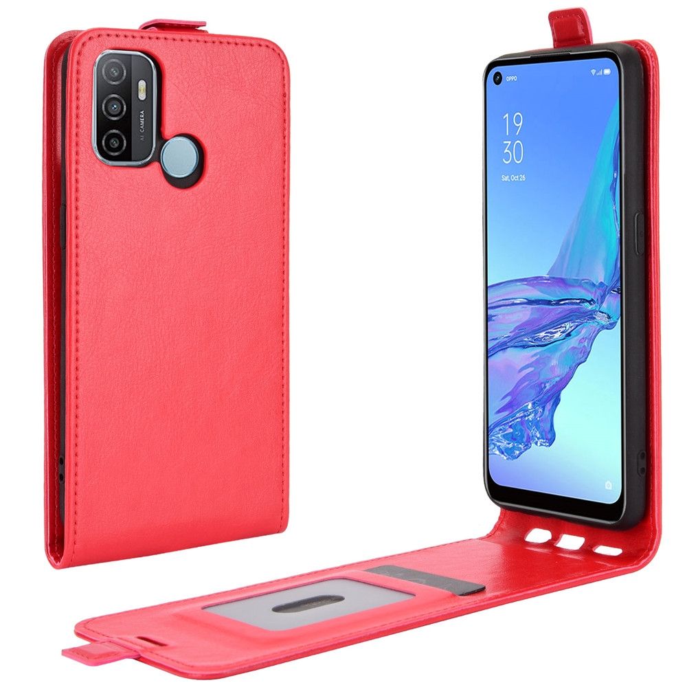 For OPPO A53 2020 R64 Vertical Flip Leather TPU Case
