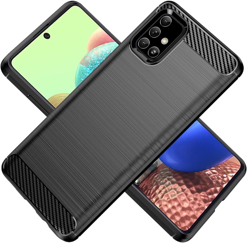Samsung A71 5g Back Cover Case- Brushed Texture Black