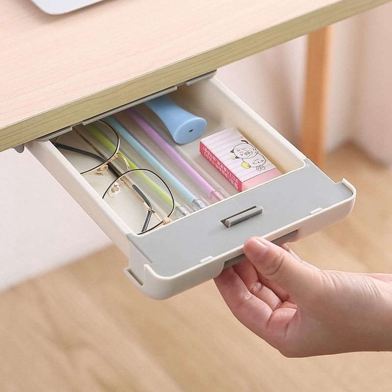 Under Table Self-Adhesive Under-Drawer Sundries Storage