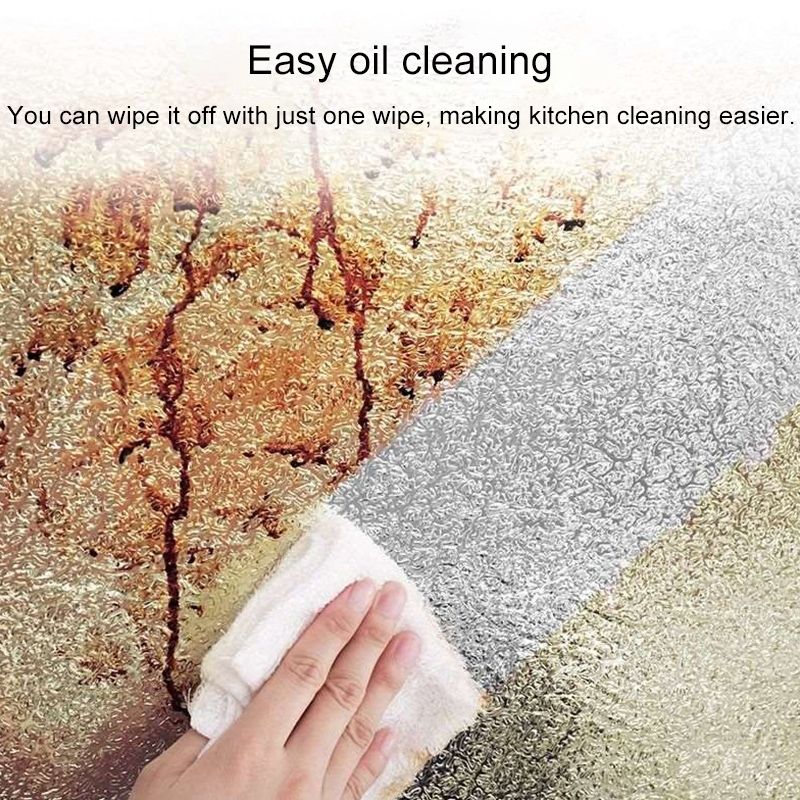 Kitchen Wall Stove Aluminum Foil Oil-proof Stickers Anti-fouling High-temperature Self-adhesive Croppable Wallpaper Wall Sticker, Size:40cmx5m(Frosted Tinfoil)