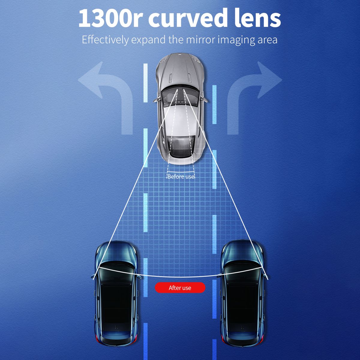 Rear View Mirror Wide Angle Mirror Clip On Curved Convex