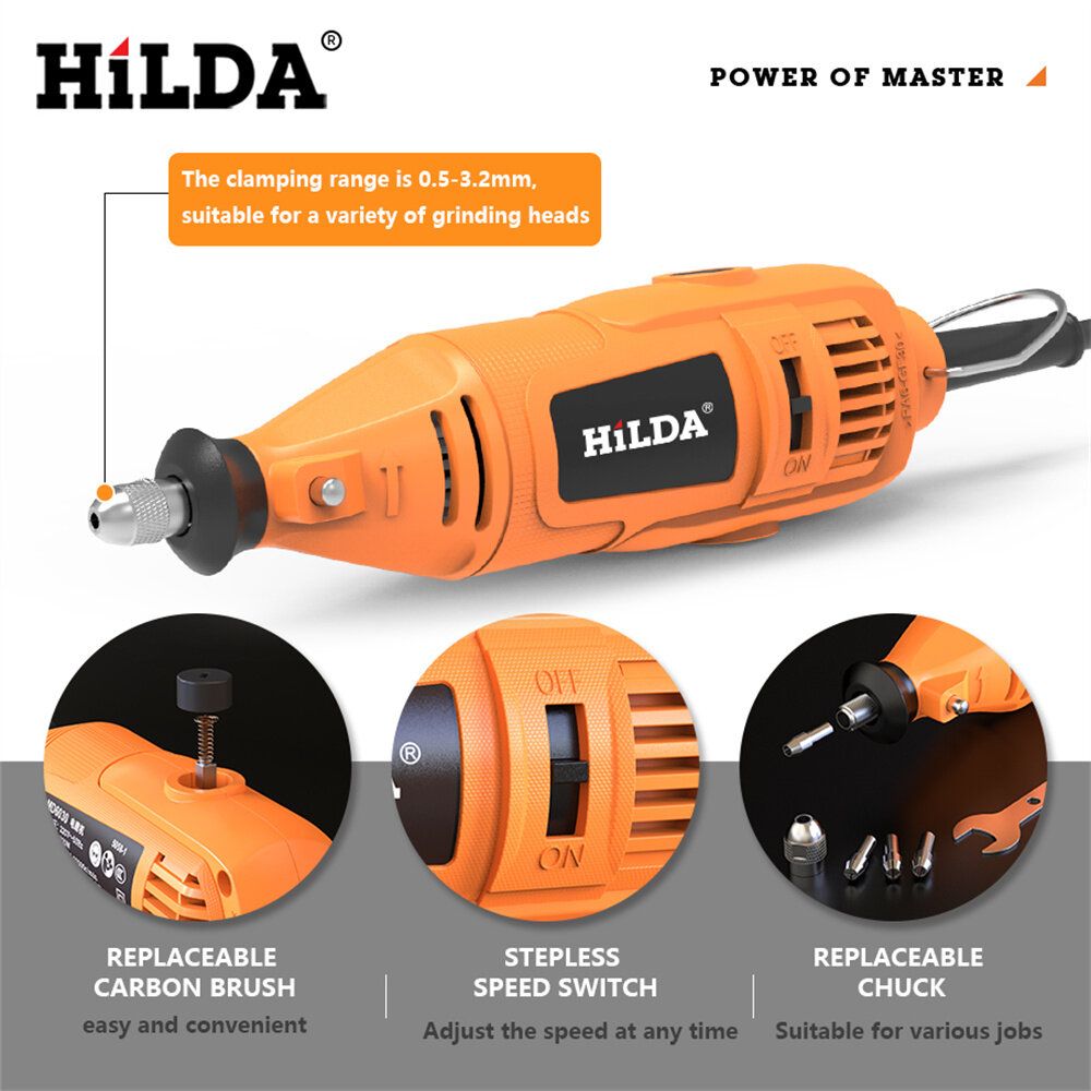 HILDA Electric Mini Drill Grinder Engraving Pen Mini Drill