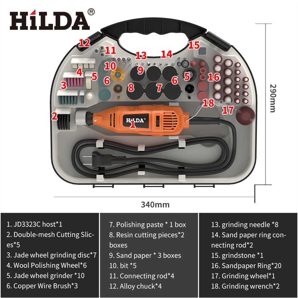 HILDA Electric Mini Drill Grinder Engraving Pen Mini Drill