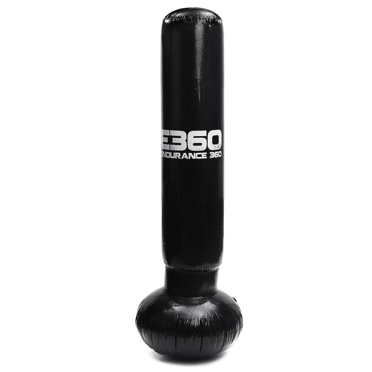 1.6M PVC Inflatable Boxing Punching Standing Home Gym Fitness Bag Water Base Children/Adult Boxing Free Tumbler Training Relief Back Sandbag Home Gym Fitness Tool Black-E360