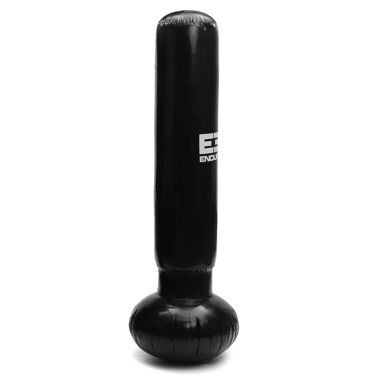 1.6M PVC Inflatable Boxing Punching Standing Home Gym Fitness Bag Water Base Children/Adult Boxing Free Tumbler Training Relief Back Sandbag Home Gym Fitness Tool Black-E360