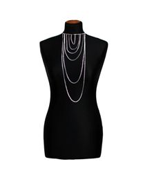 Ladies Women 6 Row Multi-row Gold Necklace Chain Choker Jewelry