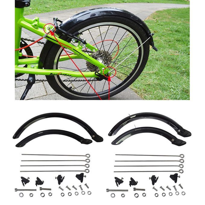 Folding Bike Mudguard Mount Set Unbreakable Bicycle   Disc Mud Guard
