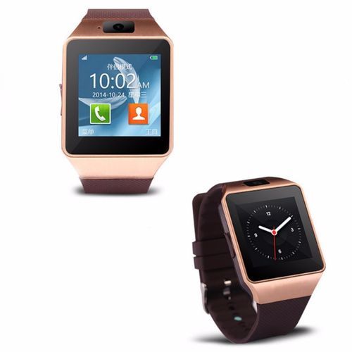 Digital Touch Screen Smart Watch DZ09 Q18 Bracelet Camera Bluetooth WristWatch SIM Card Smartwatch Ios Android Phones Support(#black)