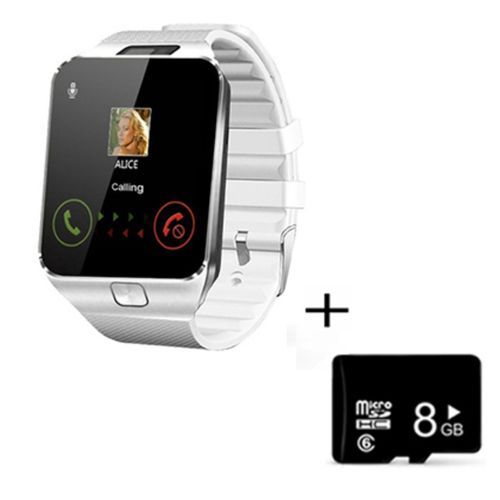 Digital Touch Screen Smart Watch DZ09 Q18 Bracelet Camera Bluetooth WristWatch SIM Card Smartwatch Ios Android Phones Support(#black)