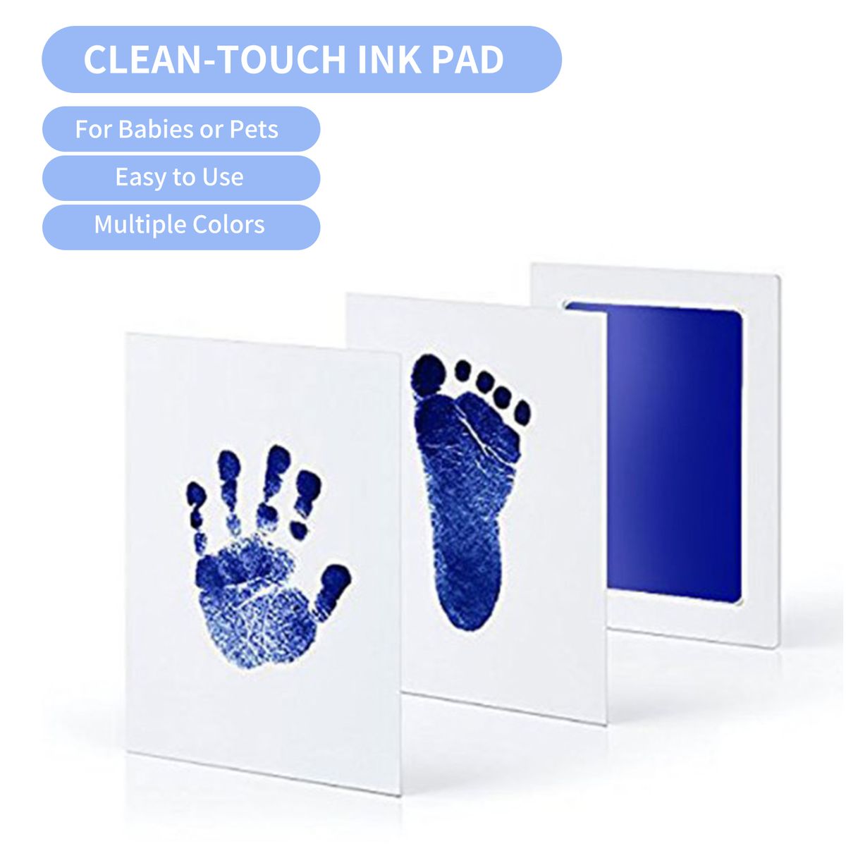 Baby Inkless Footprint Handprint Kit Clean Touch Ink Pads