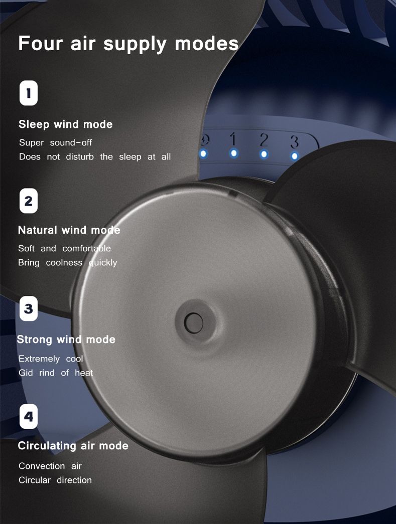 Long Time Work Fan Chargeable Clipped Fan 360° Rotation